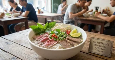越南河粉牛肉汤粉特写